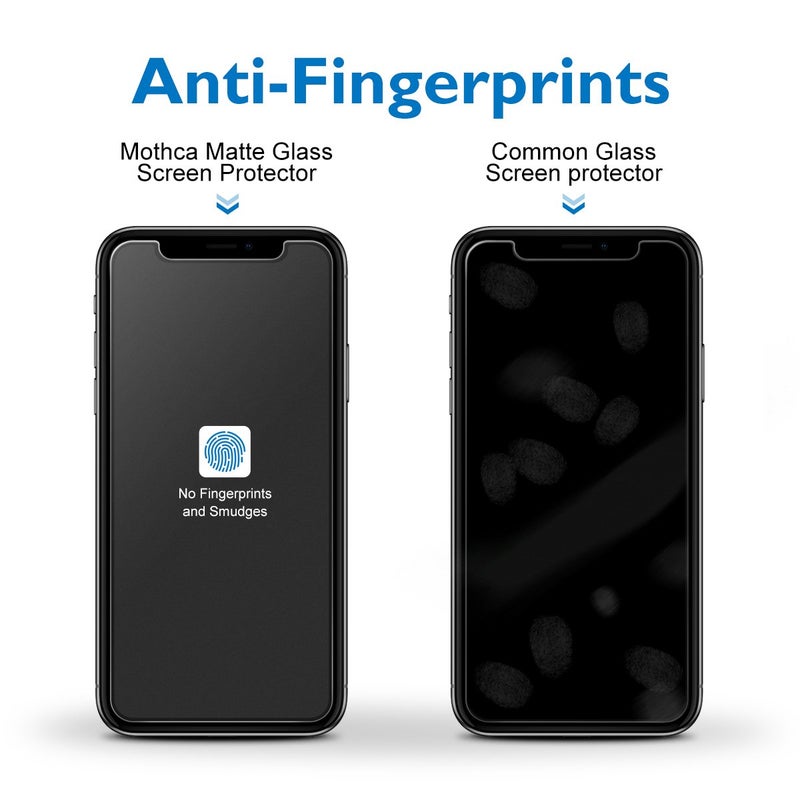Mothca 2 Pack Matte Glass Screen Protector for iPhone XR/iPhone 11 Anti-Glare & Anti-Fingerprint Tempered Glass Clear Film Case Friendly Easy Install Bubble Free - Smooth as Silk Amazing Touch - Image 4